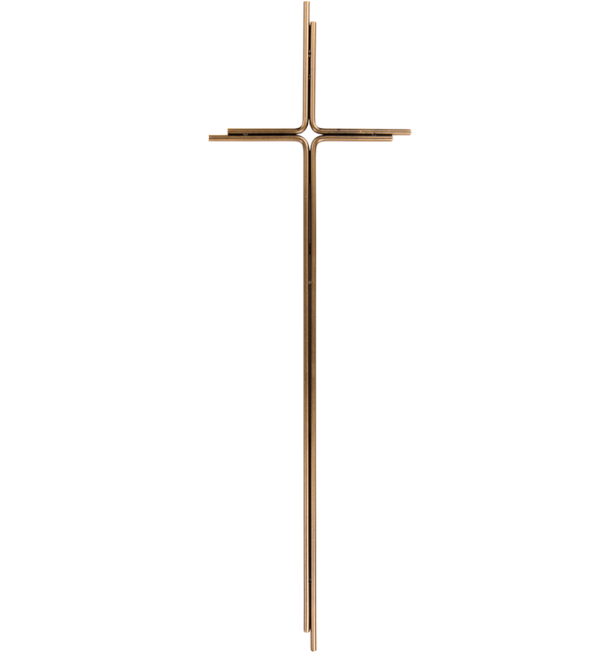 SK 20 Metallkreuz ohne Korpus (Altgold)