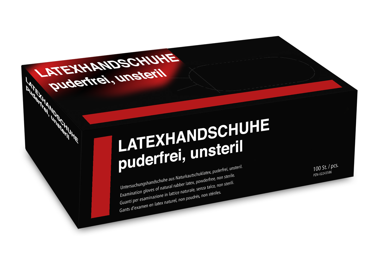 Latexhandschuhe schwarz Größe L