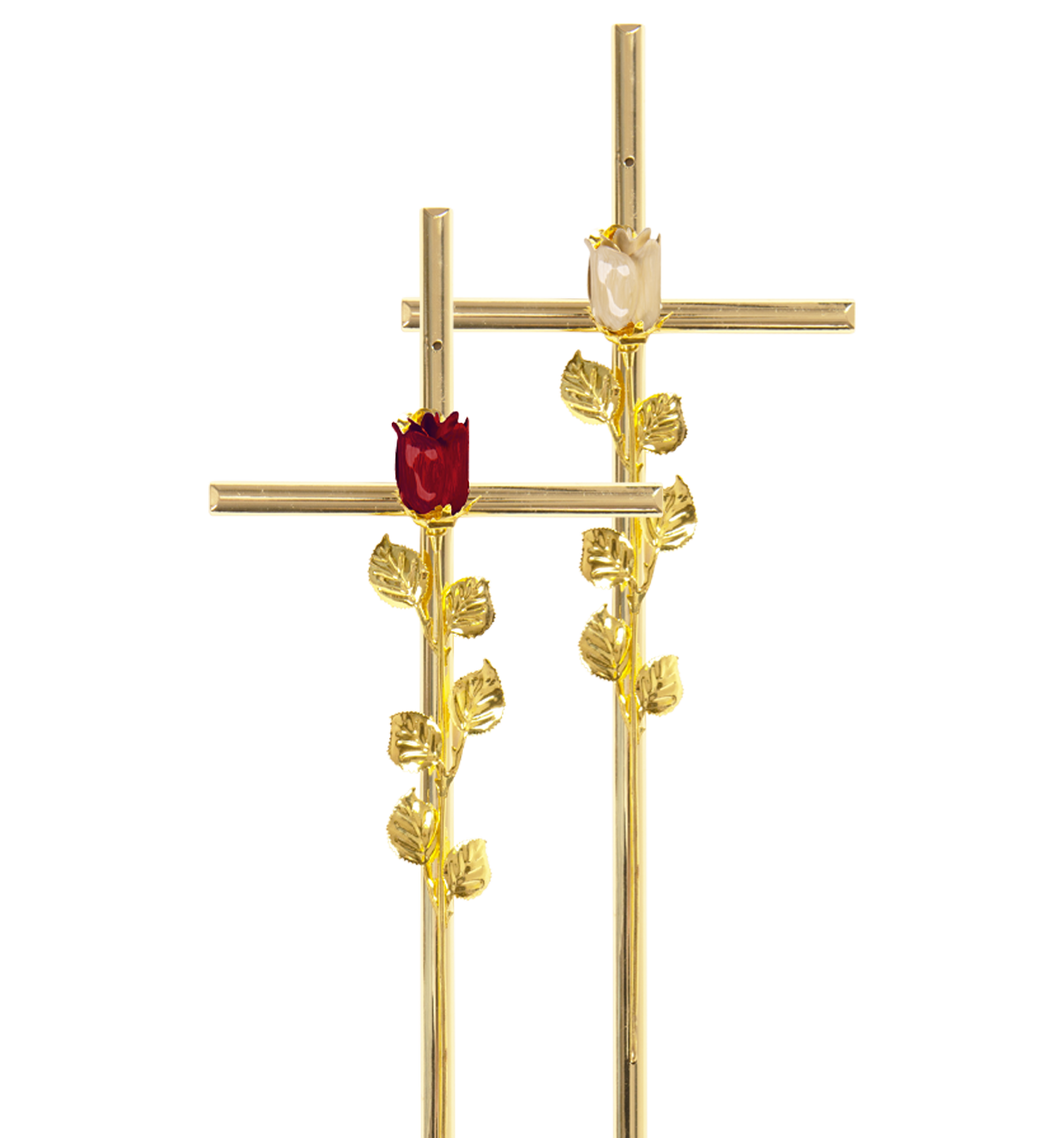 Sargdeckelkreuz mit Rose