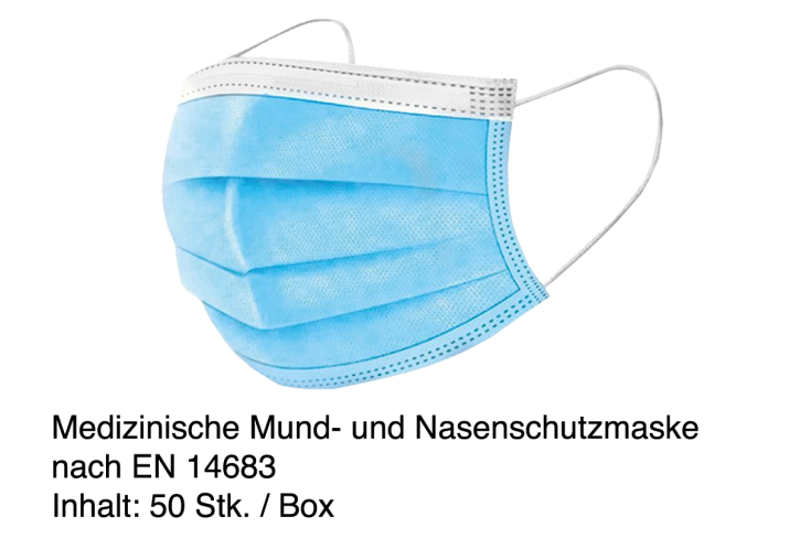 MNS Mund-Nasen-Schutzmaske blau