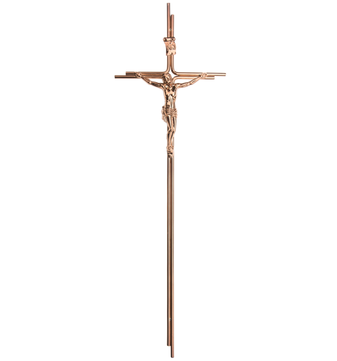SK 17 Metallkreuz mit Korpus (Altkupfer)