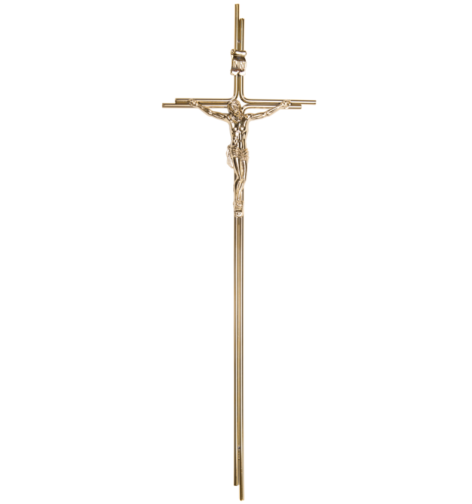 SK 15 Metallkreuz mit Korpus (Gold glänzend)