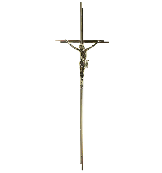 SK 3 Metallkreuz mit Korpus (Gold glänzend)