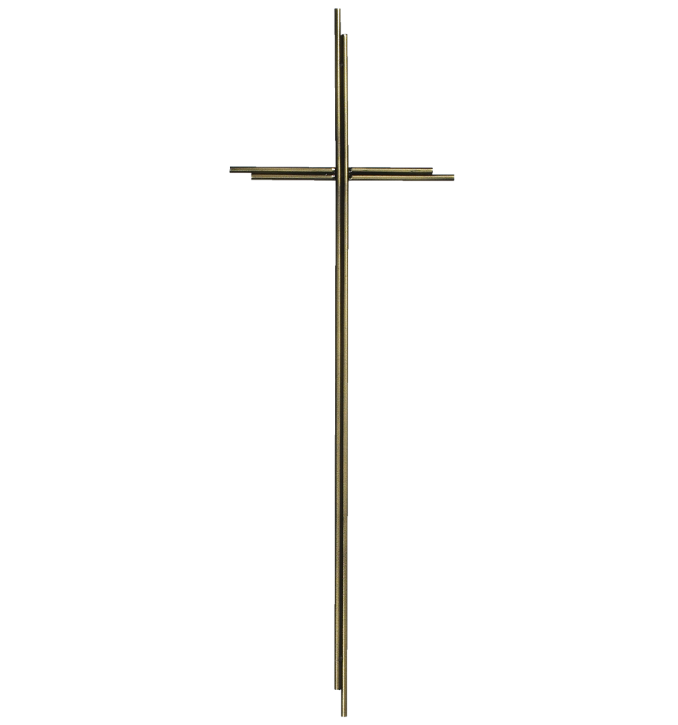 SK 8 Metallkreuz ohne Korpus (Altgold)