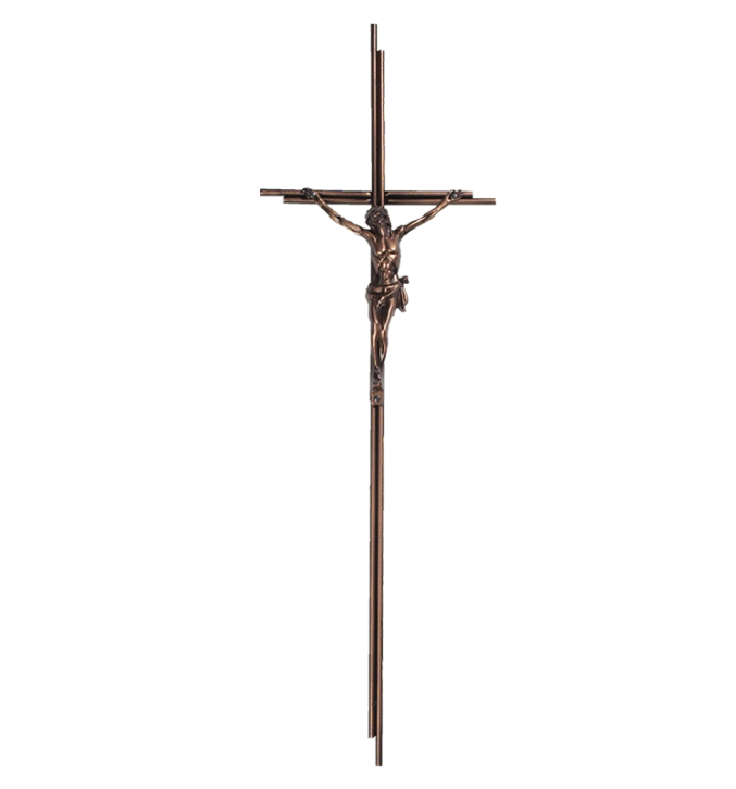 SK 5 Metallkreuz mit Korpus (Altkupfer)