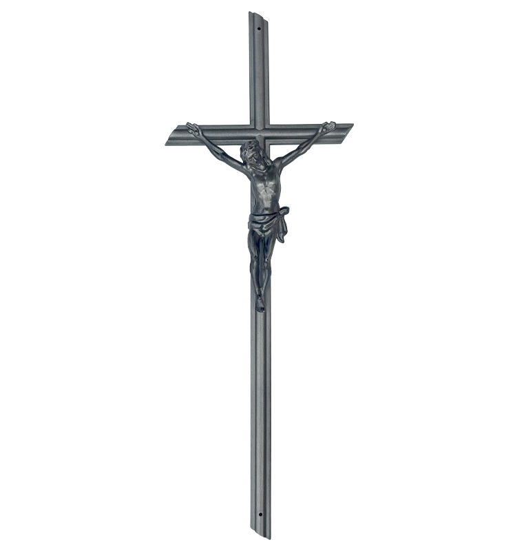 SK 31 Kunststoffkreuz mit Korpus (Silber)