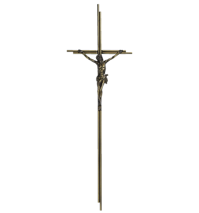 SK 7 Metallkreuz mit Korpus (Altgold)