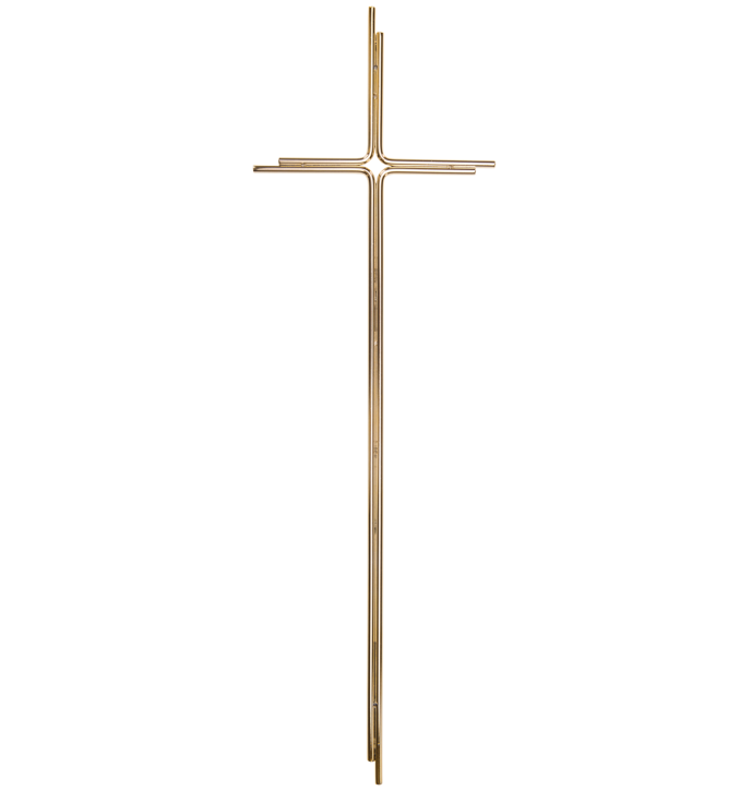 SK 16 Metallkreuz ohne Korpus (Gold glänzend)