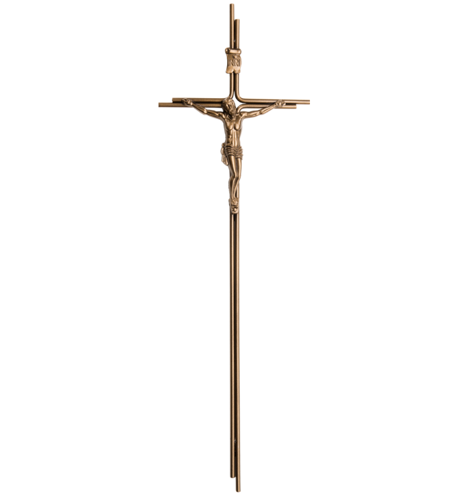 SK 19 Metallkreuz mit Korpus (Altgold)