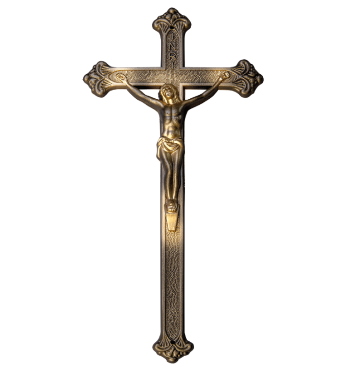 SK 10 AG Kunststoffkreuz mit Korpus (Altgold)