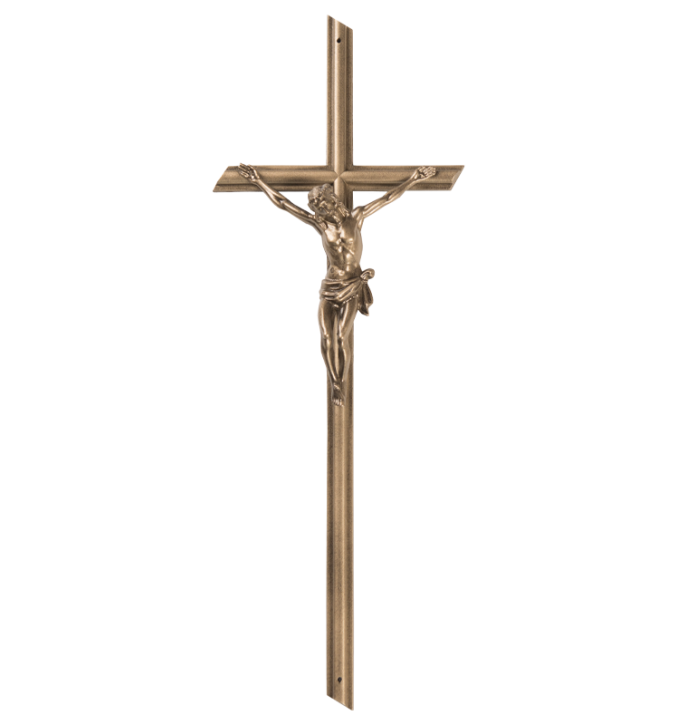 SK 31 Kunststoffkreuz mit Korpus (Altgold)